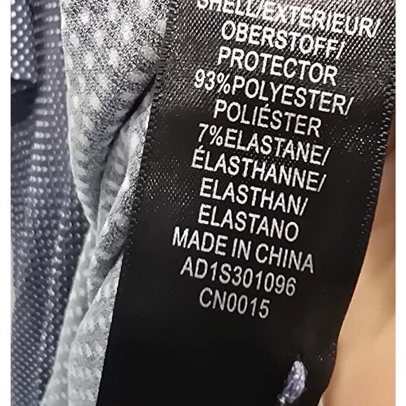 Adrianna Papell Shirt Womens XL Navy White Spot Dot Blouse Double Sleeve Ruffle - Picture 8 of 10